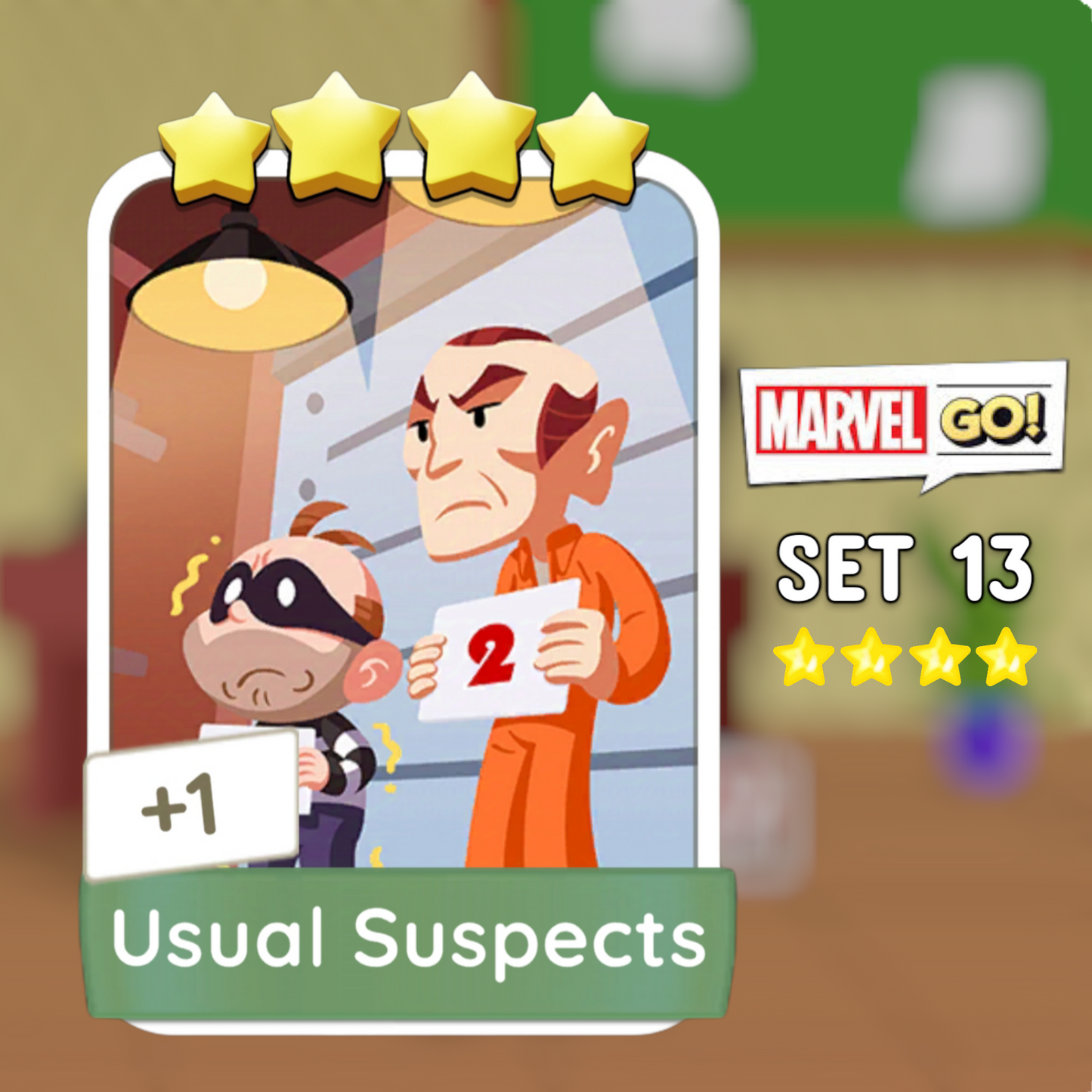 Set 13 Usual Suspects 4 Star Monopoly Go Sticker