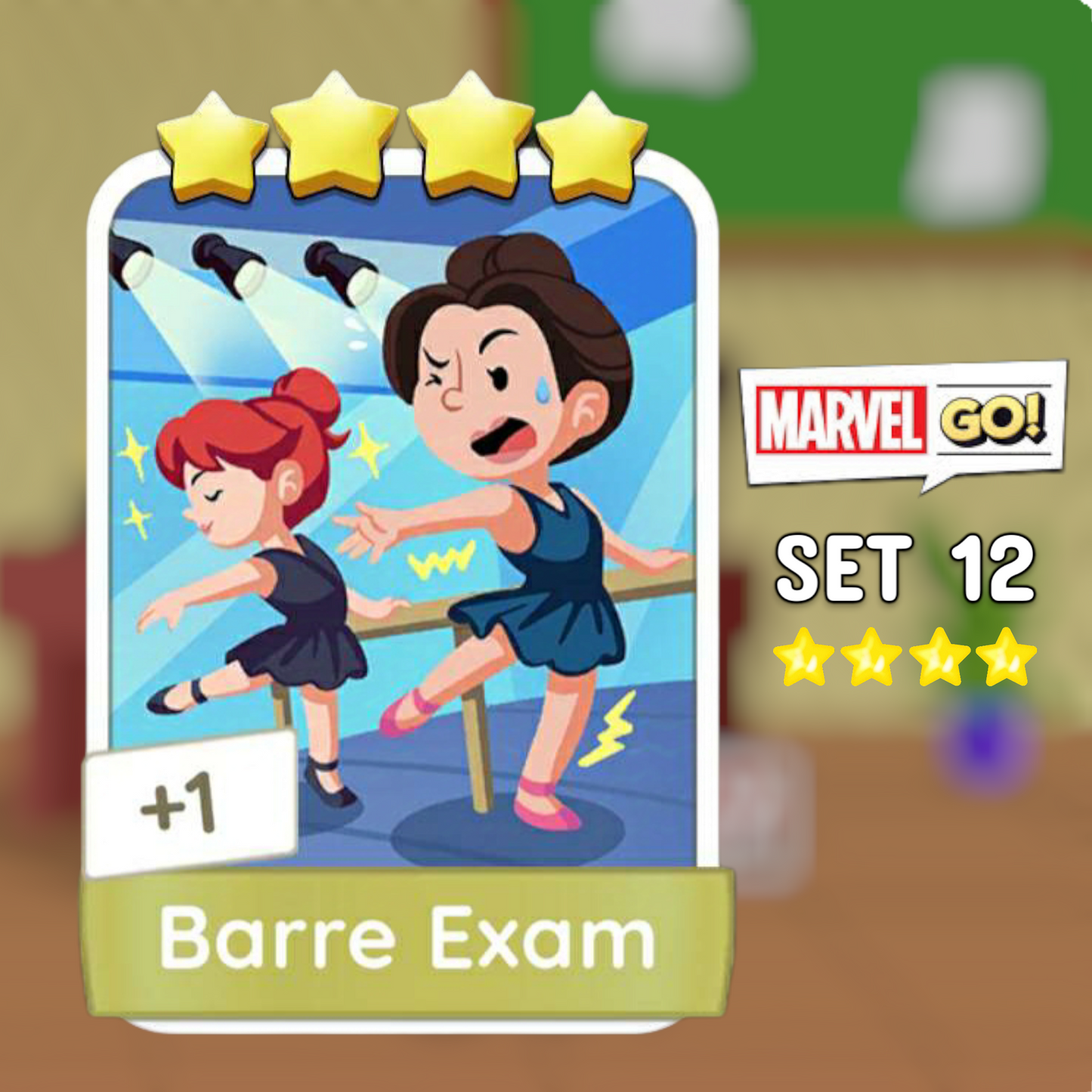 Set 12 Barre Exam 4 Star Monopoly Go Sticker