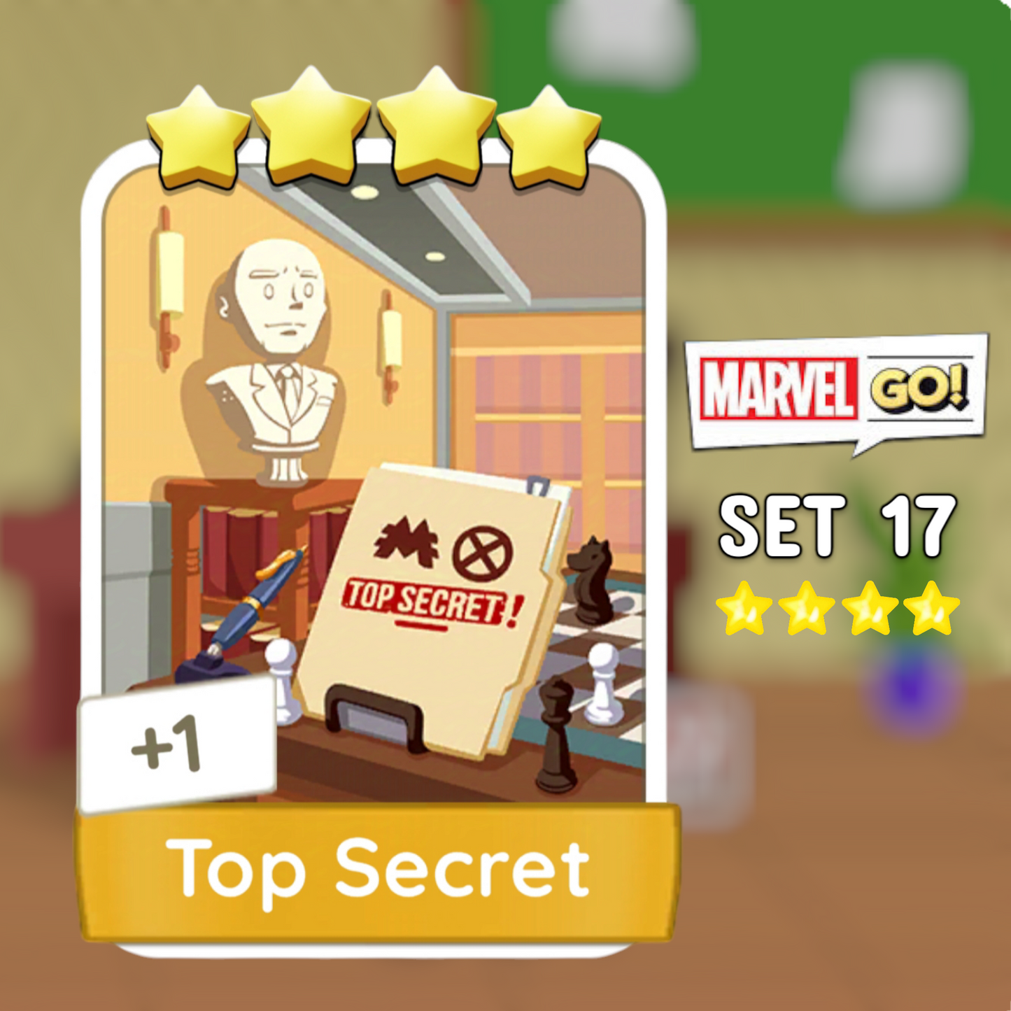 Set 17 Top Secret 4 Star Monopoly Go Sticker