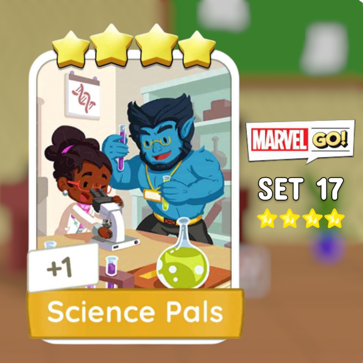 Set 17 Science Pals 4 Star Monopoly Go Sticker