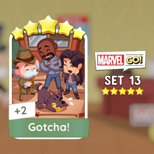 Set 13 Gotcha 5 Star Monopoly Go Sticker