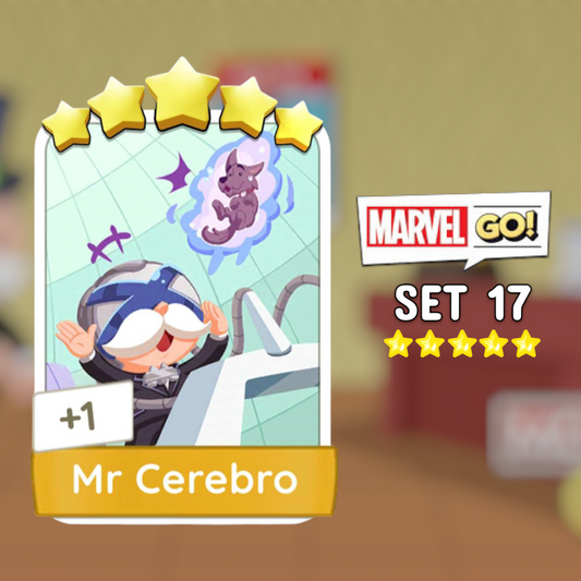 Set 17 Mr Cerebro 5 Star Monopoly Go Sticker