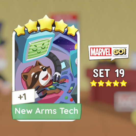 Set 19 New Arms Tech 5 Star Monopoly Go Sticker