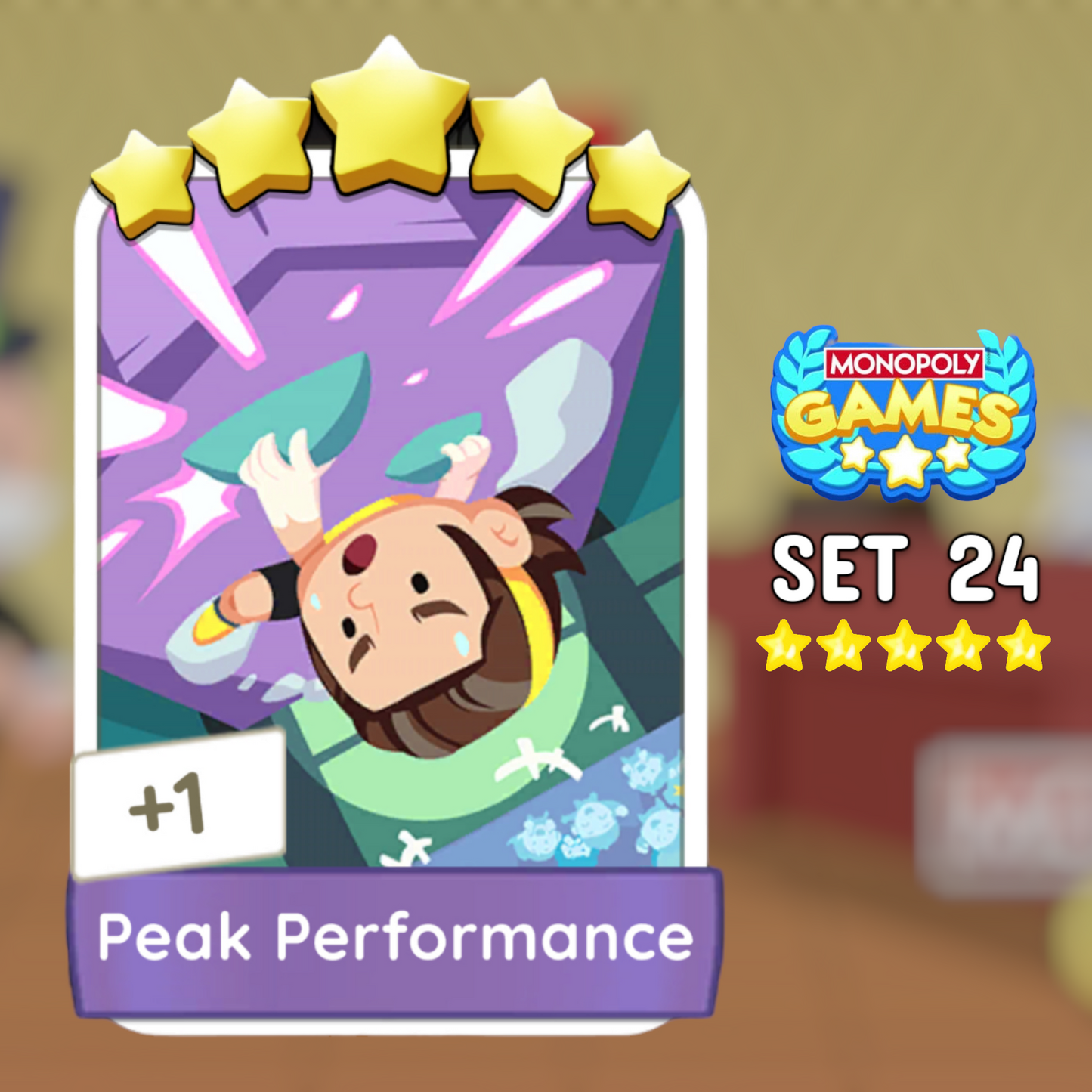 Set 24 Peak Performance 5 Star Monopoly Go Sticker