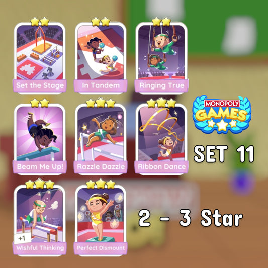 Set 11  2 - 3 Star ⭐⭐⭐ Monopoly Go Stickers