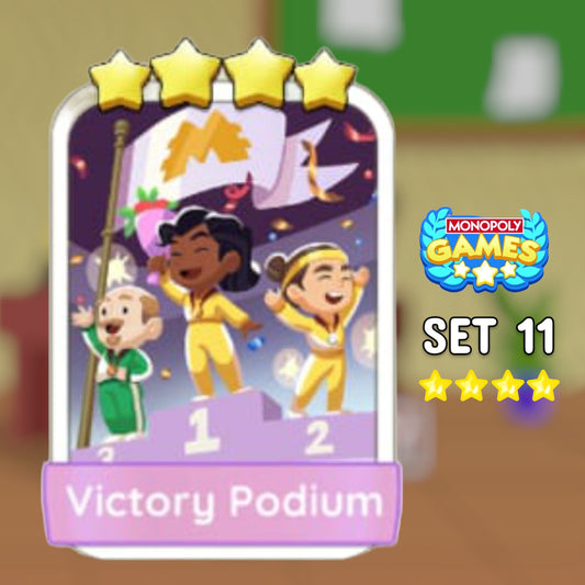 Set 11 Victory Podium 4 Star Monopoly Go Sticker