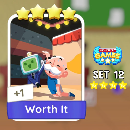 Set 12 Worth It 4 Star Monopoly Go Sticker