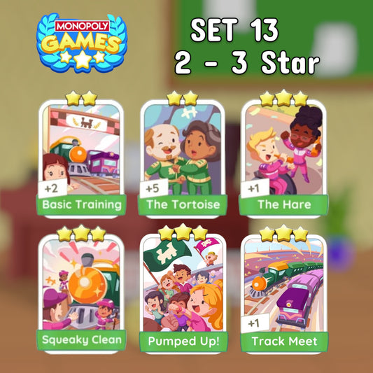 Set 13  2 - 3 Star ⭐⭐⭐ Monopoly Go Stickers