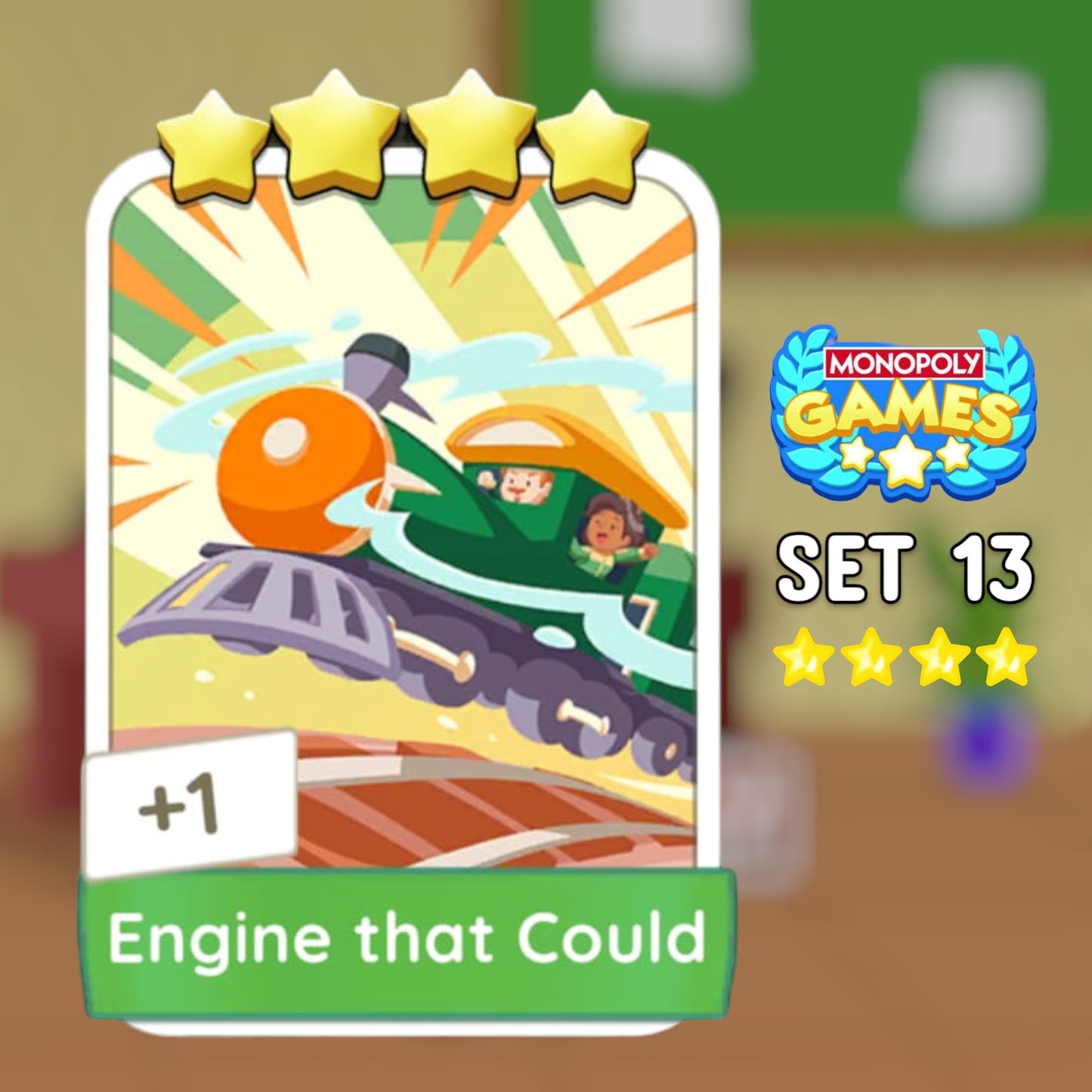 Set 13 Engine That Could 4 Star Monopoly Go Sticker