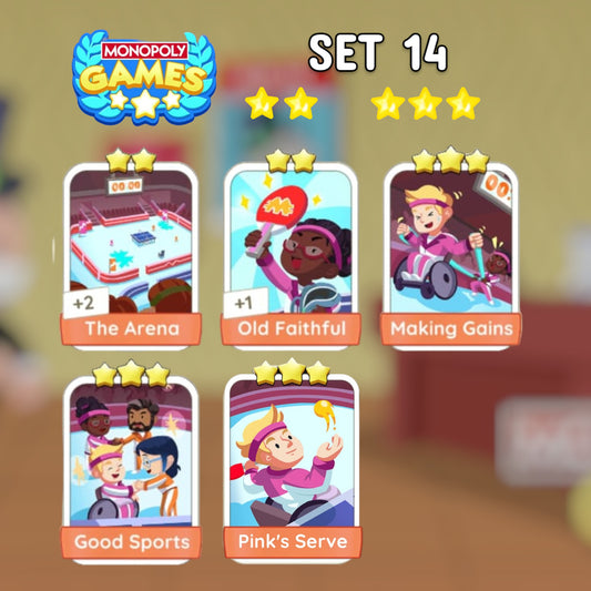 Set 14  2 - 3 Star ⭐⭐⭐ Monopoly Go Stickers