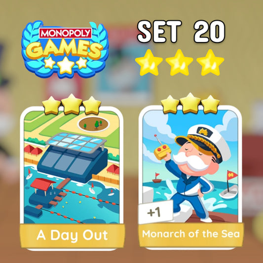 Set 20 3 Star ⭐⭐⭐ Monopoly Go Stickers