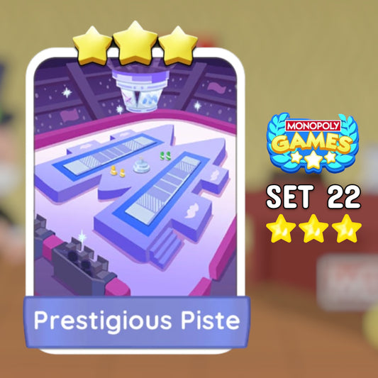 Set 22 Prestigious Piste 3 Star ⭐⭐⭐ Monopoly Go Sticker