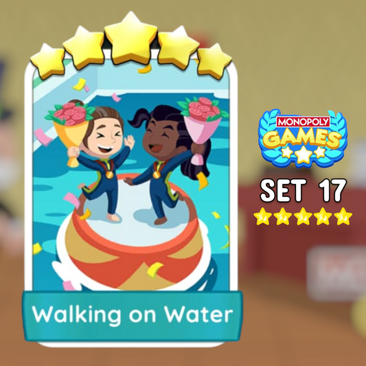 Set 17 Walking on Water 5 Star Monopoly Go Sticker