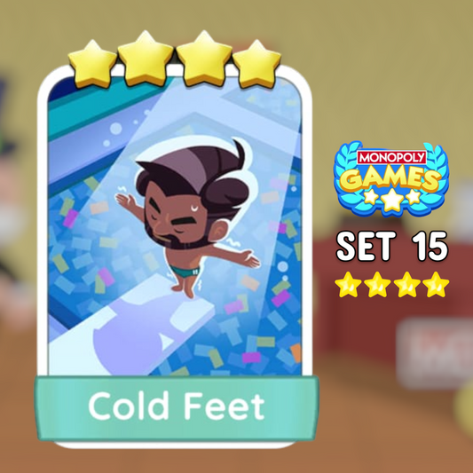 Set 15 Cold Feet 4 Star Monopoly Go Sticker