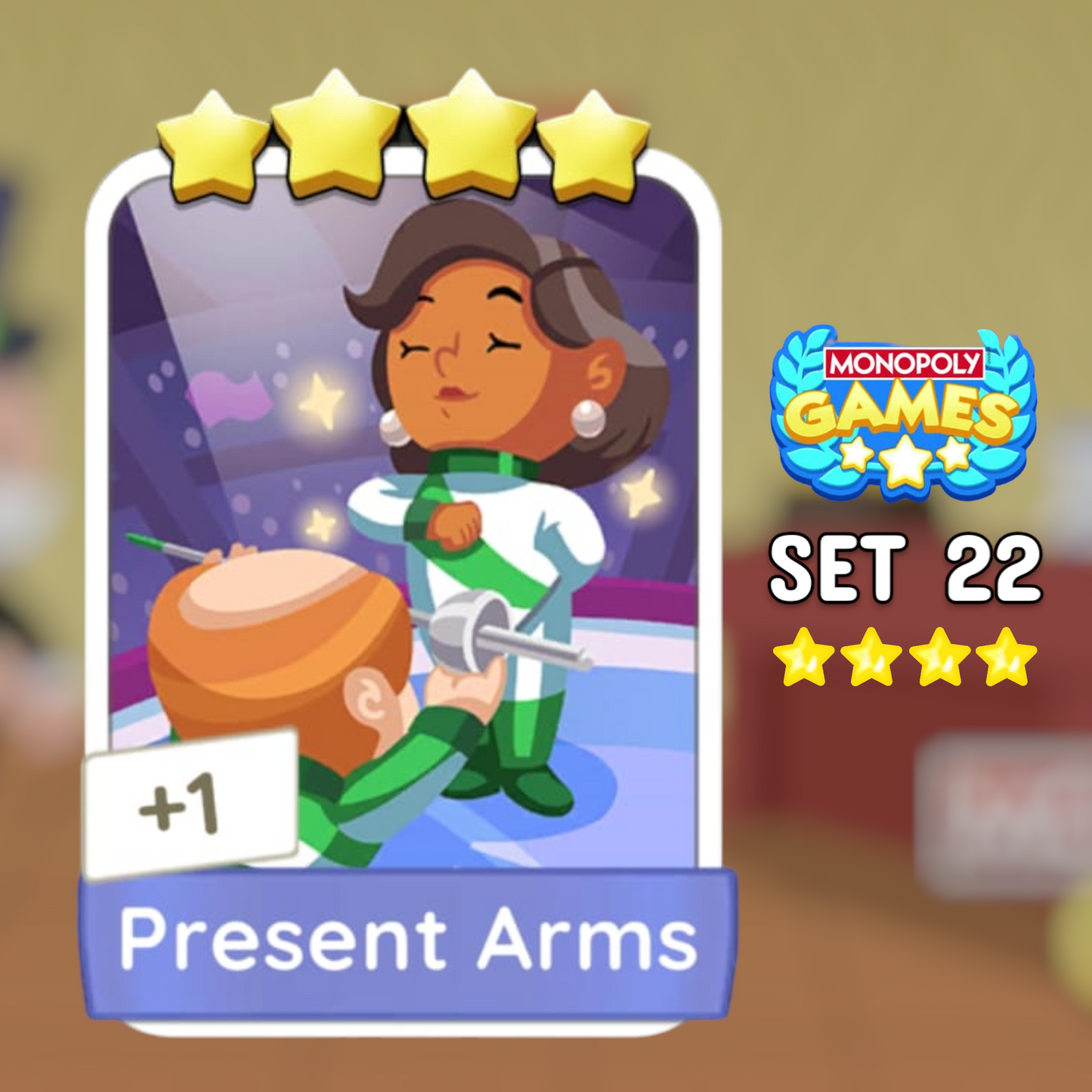 Set 22 Present Arms 4 Star Monopoly Go Sticker