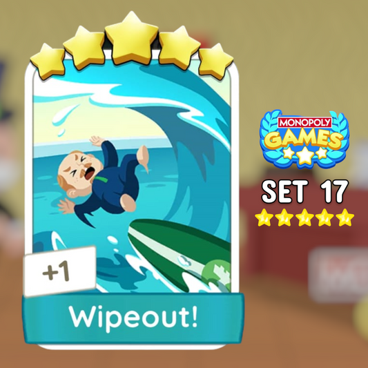 Set 17 Wipeout 5 Star Monopoly Go Sticker