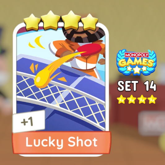 Set 14 Lucky Shot 4 Star Monopoly Go Sticker