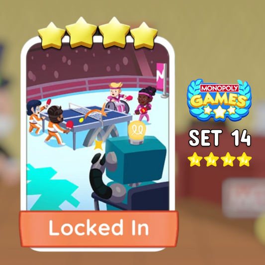 Set 14 Locked In 4 Star Monopoly Go Sticker