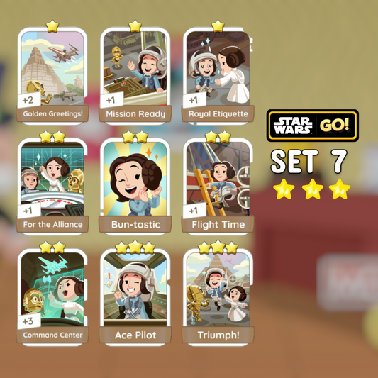 Set 7  1 - 3 Star ⭐⭐⭐ Monopoly Go Stickers