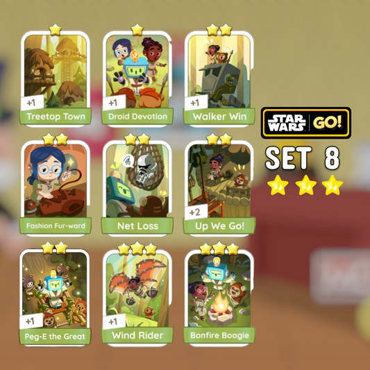 Set 8  1 - 3 Star ⭐⭐⭐ Monopoly Go Stickers