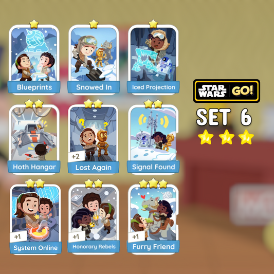 Set 6  1 - 3 Star ⭐⭐⭐ Monopoly Go Stickers